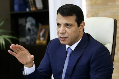 Mohammed Dahlan, a former Fatah security chief, in his office in Abu Dhabi in 2016. Reuters