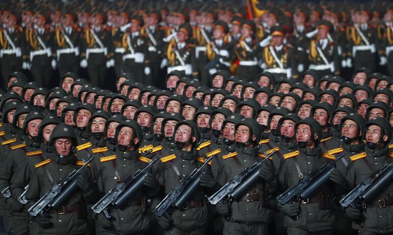 A military parade celebrates the 8th Congress of the Workers' Party of Korea (WPK) in Pyongyang. KCNA / AFP