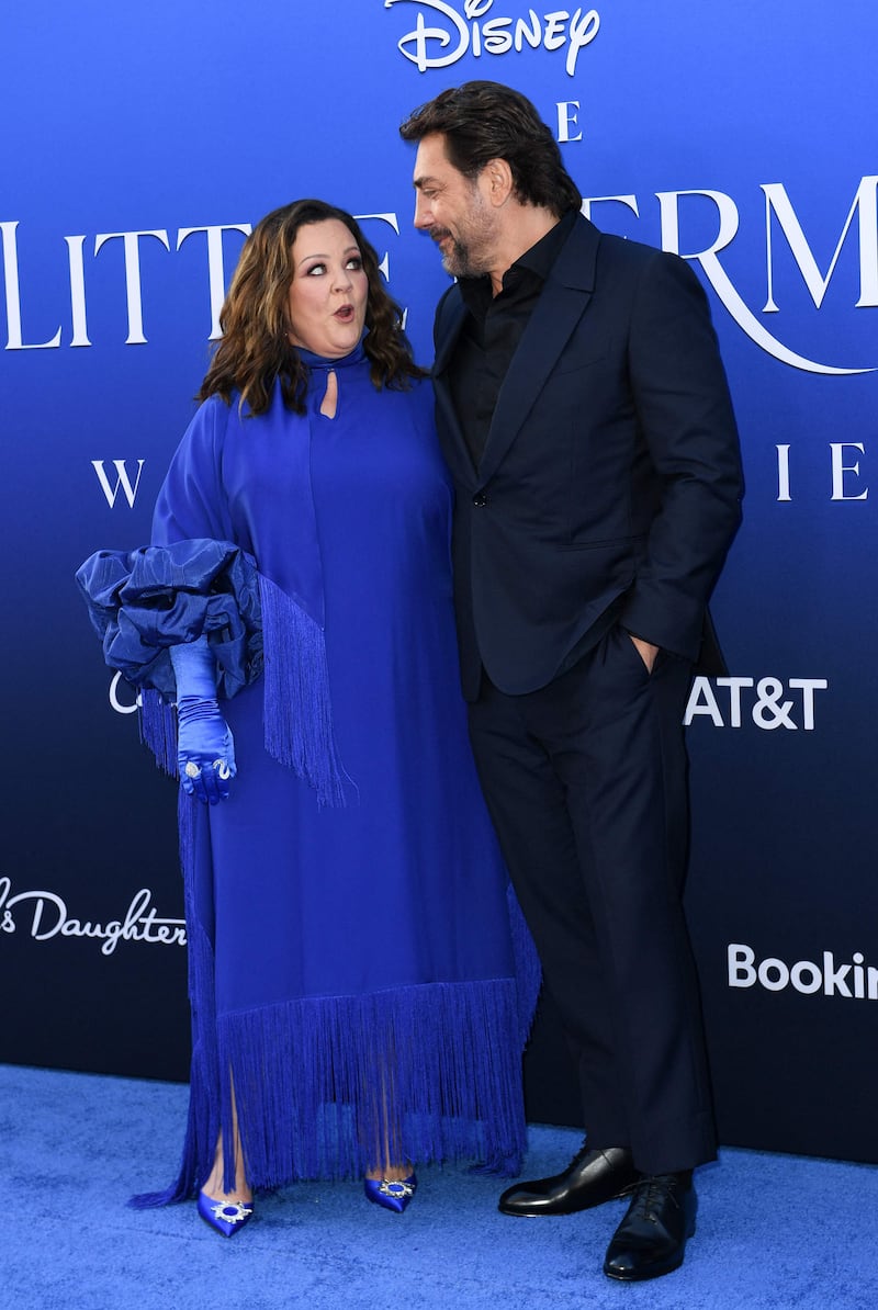 US actress Melissa McCarthy, left, and Spanish actor Javier Bardem. AFP
