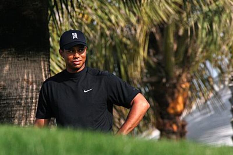 Tiger Woods, twice a winner of the Desert Classic, has found himself deep in the rough.