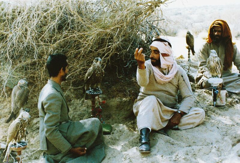 An image from the Itihad archive. Courtesy Al Itihad.
Abu Dhabi, UAE. Sheikh Zayed hunting and horse riding. *** Local Caption ***  Z (17).JPG