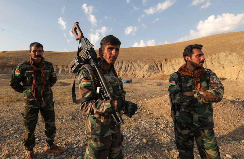 Kurdish Peshmerga fighters in Iraq's Kurdistan region. AFP