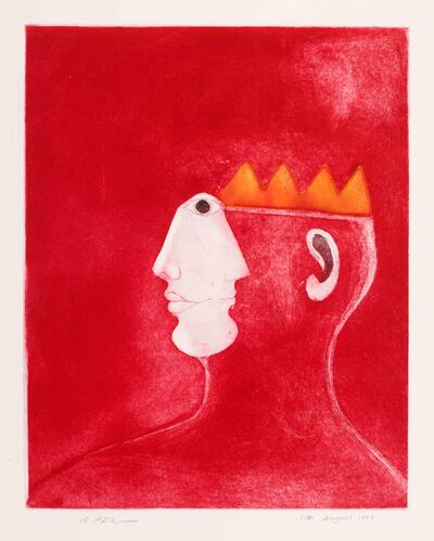 Crowned Head (1999) by Ahmed Morsi. Courtesy Meem Gallery