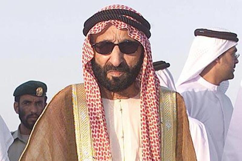 Sheikh Saqr during the GCC Cup Formula 2000 championship in April 2003. The Ruler of Ras al Khaimah was one of the most important supporters of the union.