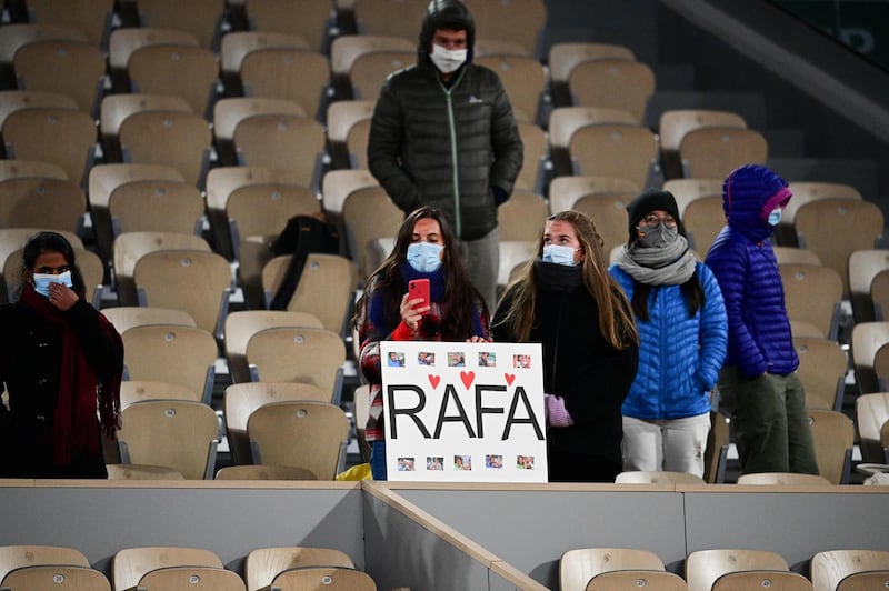 Supporters of Spain's Rafael Nadal. AFP