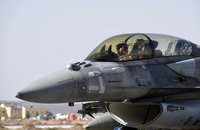 UAE fighter jets return safely to their bases on February 10, 2015, after carrying out airstrikes on ISIL targets. Wam