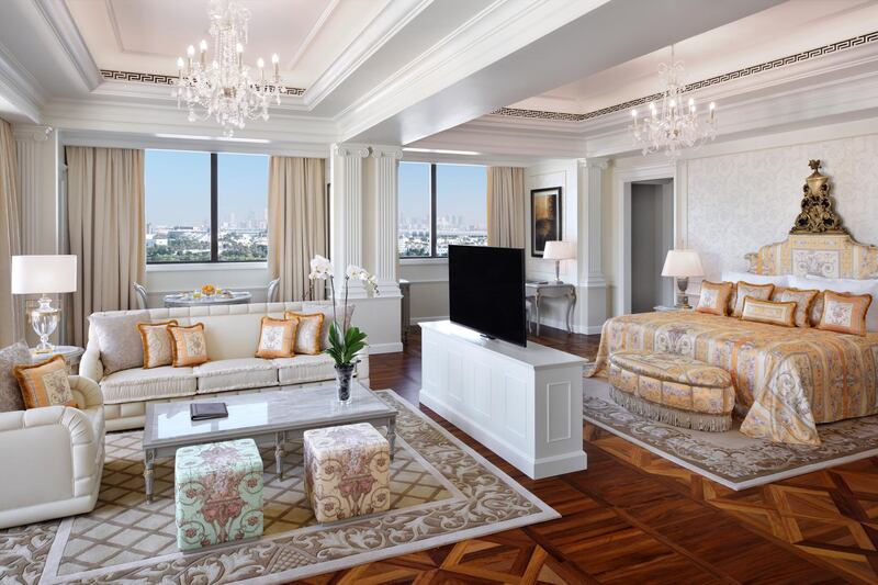 Imperial Suite bedroom. Courtesy Palazzo Versace