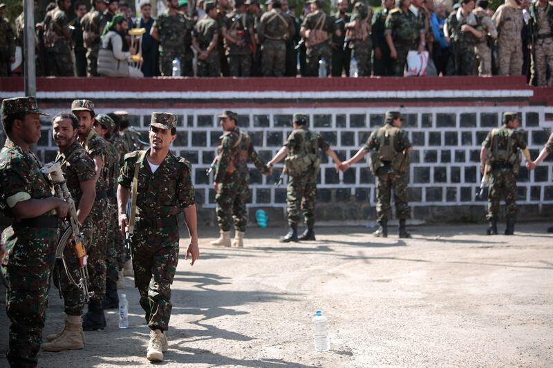 The Houthi rebels said they had executed nine people allegedly involved in the killing of the official in an air strike by the Saudi-led coalition more than three years ago. AP Photo