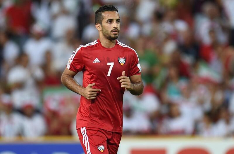 Ali Mabkhout is joint top-scorer at the Asian Cup with four goals. Courtesy UAE FA