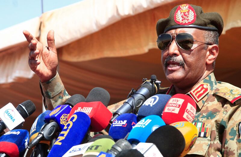 Gen Abdel Fattah Al Burhan has repeated his promise that he has “absolutely” no wish to rule Sudan . AFP