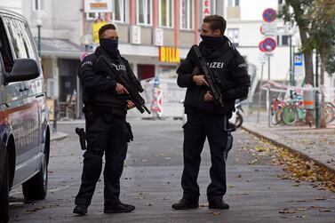Police stand guard in Vienna the day after a deadly terrorist attack in the Austrian capital. Getty