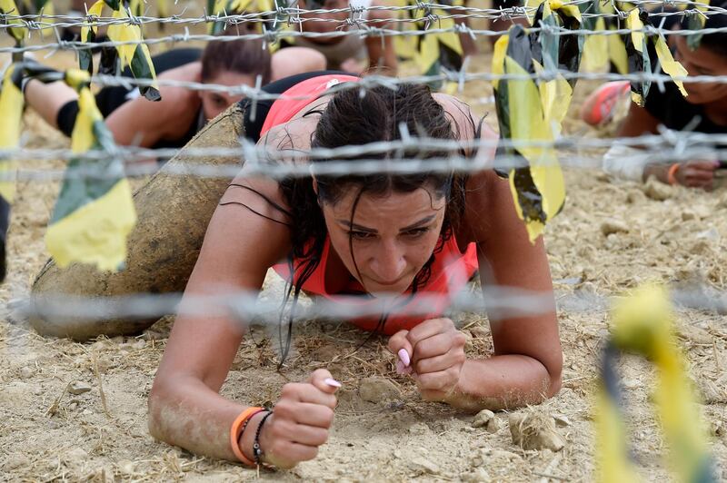 A participant takes part in the annual of Hannibal race Lebanon 2019 in Zen village, district of Batroun north Beirut, Lebanon. More than eight hundred Lebanese and foreign Participants took part in an eight km obstacle race. Courses are uniquely designed to test mental and emotional fitness. EPA