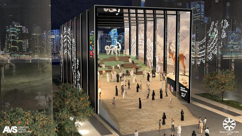 Israel pavilion render. Courtesy Expo 2021