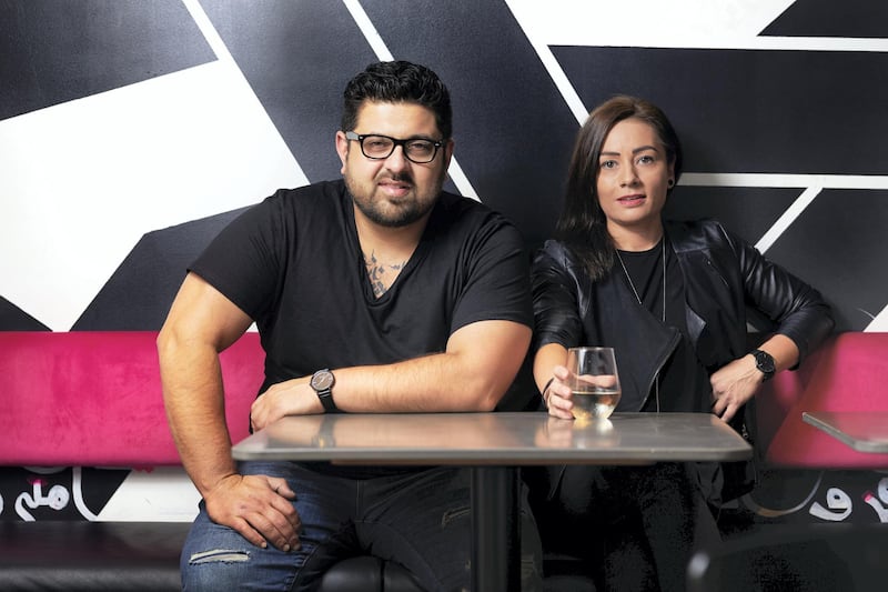 The Hummus Club founders Ziad Zammar and Kaitlin Eterovich