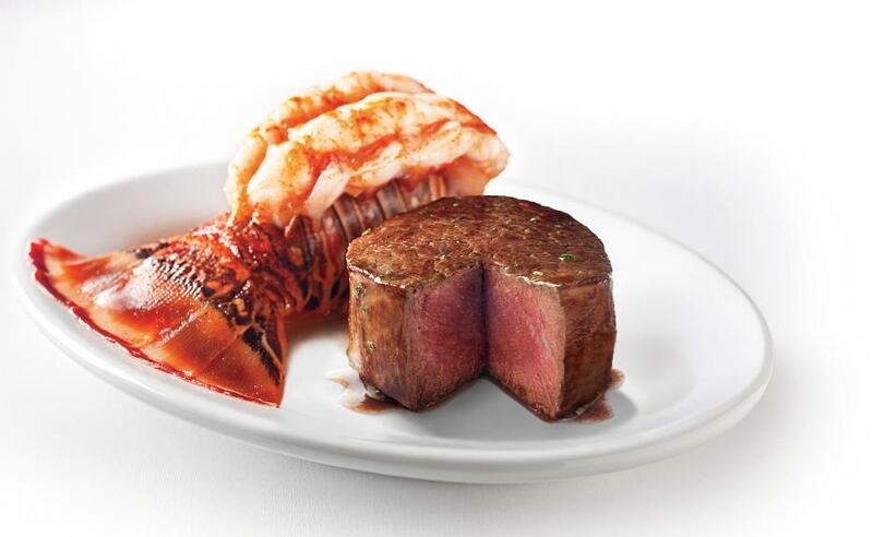 Surf 'n' turf fillet steak and lobster tail at Ruth's Chris Steak House. Courtesy Ruth's Chris Steak House