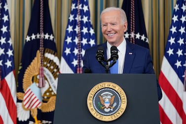 President Joe Biden speaks in the State Dining Room of the White House in Washington, Wednesday, Nov.  9, 2022.  (AP Photo / Susan Walsh)