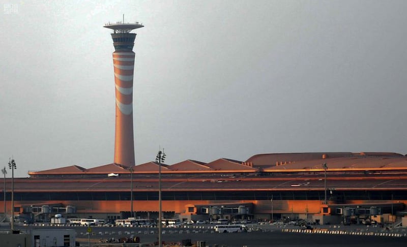The air control tower in the King Abdulaziz International Airport. Photo: SPA
