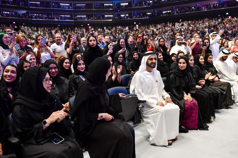 Sheikh Mohammed bin Rashid Al Maktoum, Vice President, Prime Minister and Ruler of Dubai, attended part of the "Achieve the Unimaginable" motivational event at the Coca-Cola Arena in Dubai, which attracted more than 10,000 attendees from 46 countries. Wam