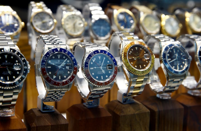 Used watches of Swiss manufacturer Rolex are seen at a shop in Zurich, Switzerland. Reuters