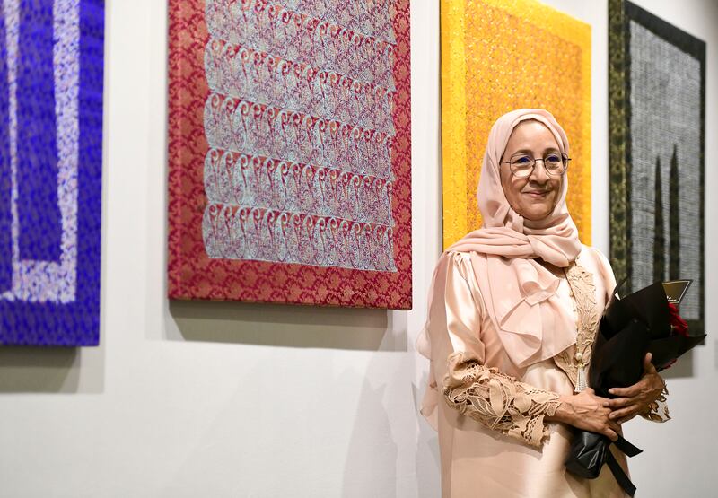 Najat Makki is one of the UAE's pioneering women artists. All photos: Khushnum Bhandari / The National