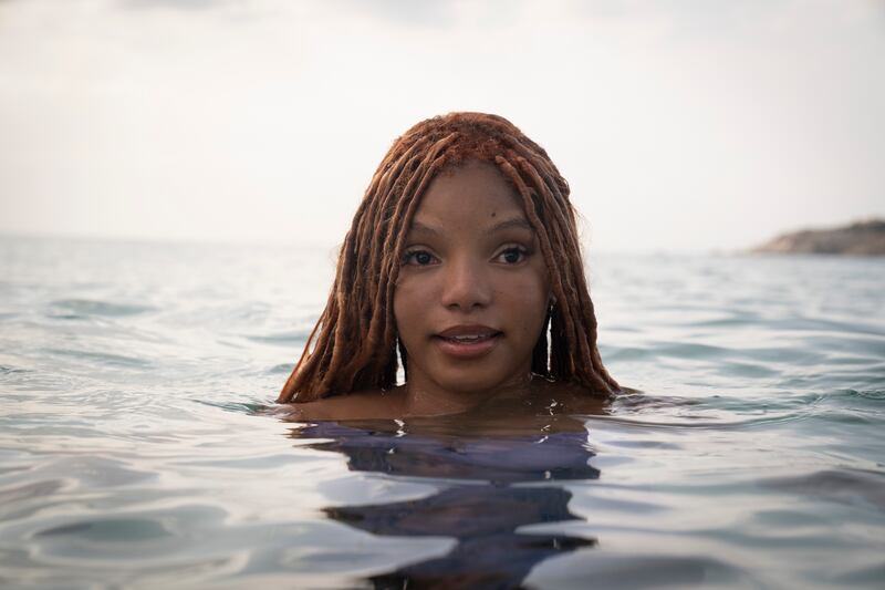 Actress Halle Bailey plays Ariel in the film