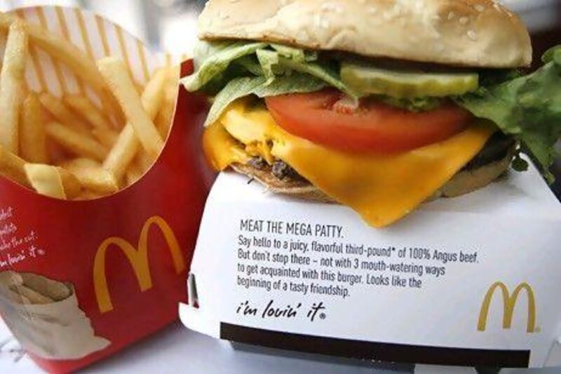 McDonald's, which has 90 outlets in the UAE, expects sales growth in its stores to be 7 to 8 per cent this year. Reuters