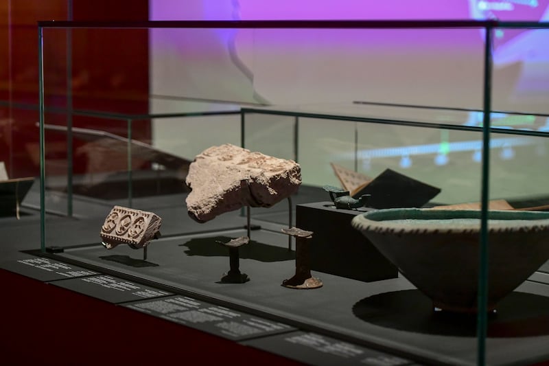 Christian artefacts discovered in the UAE displayed at the Letters of Light exhibition in Louvre Abu Dhabi
