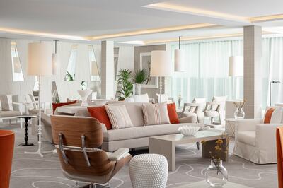 The Retreat Lounge in the 'Celebrity Beyond', designed by Kelly Hoppen. Photo: Kelly Hoppen