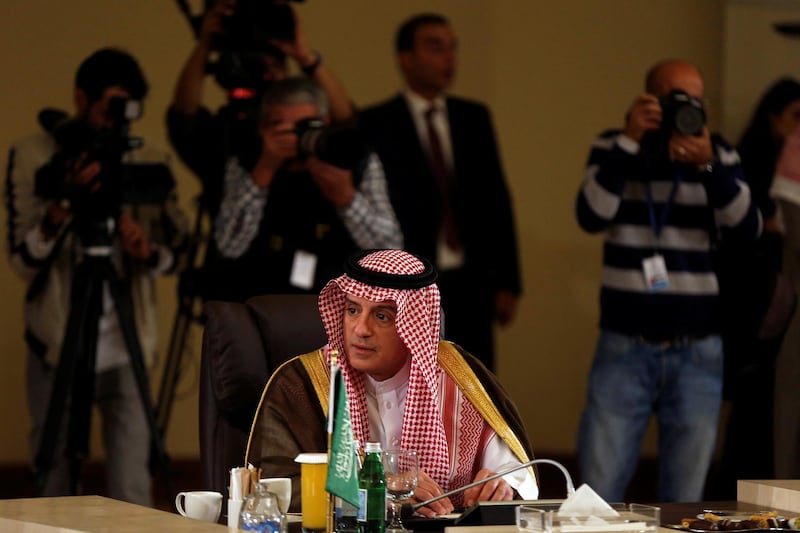 Saudi Minister of State for Foreign Affairs Adel Al Jubeir attends informal talks in Jordan. Reuters