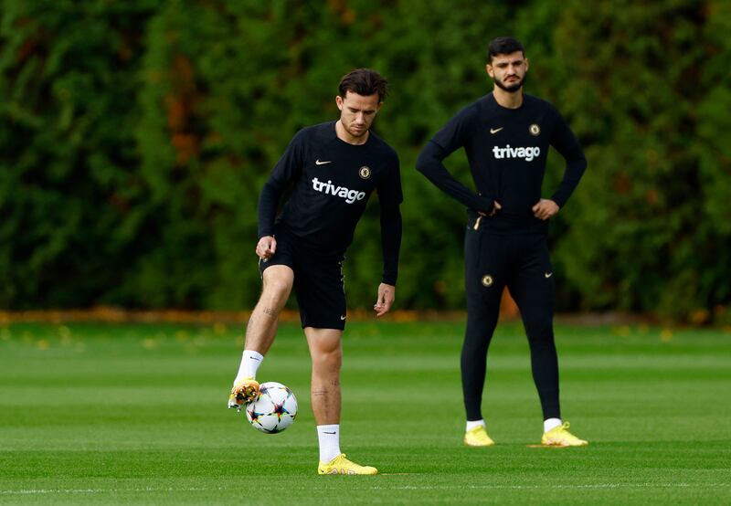 Chelsea's Ben Chilwell during training. Reuters