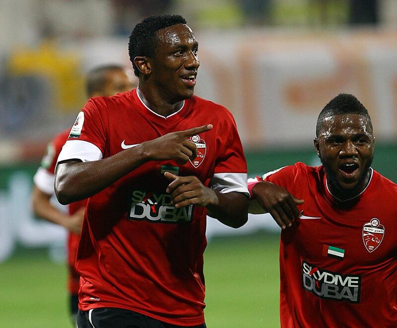 Ahmed Khalil rescued Al Ahli with a goal in added time against the Dubai club. Satish Kumar / The National