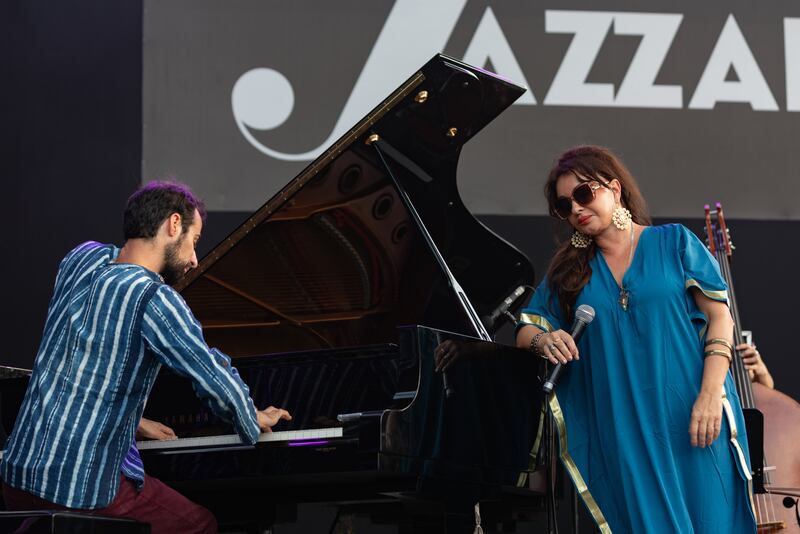 Egyptian-Belgian singer Natacha Atlas was one of the acts performing at Jazzablanca Festival. Photo: Sife El Amine 