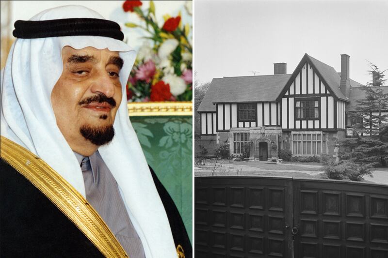 The widow of King Fahd of Saudi Arabia, pictured, has won her bid to keep Kenstead Hall in London's Bishops Avenue, right. Getty Images