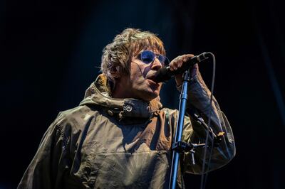 British singer Liam Gallagher opened Taylor Hawkins' tribute gig. AFP