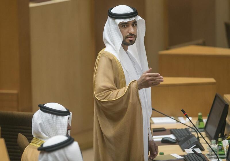 FNC member Saeed Al Rumaithi asks whether the new fees are meant to increase the federal revenue. Mona Al Marzooqi / The National 