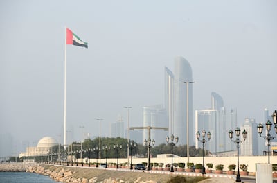 Abu Dhabi skyline. The UAE has passed strict AML/CFT laws to clamp down on financial crime. Khushnum Bhandari / The National
