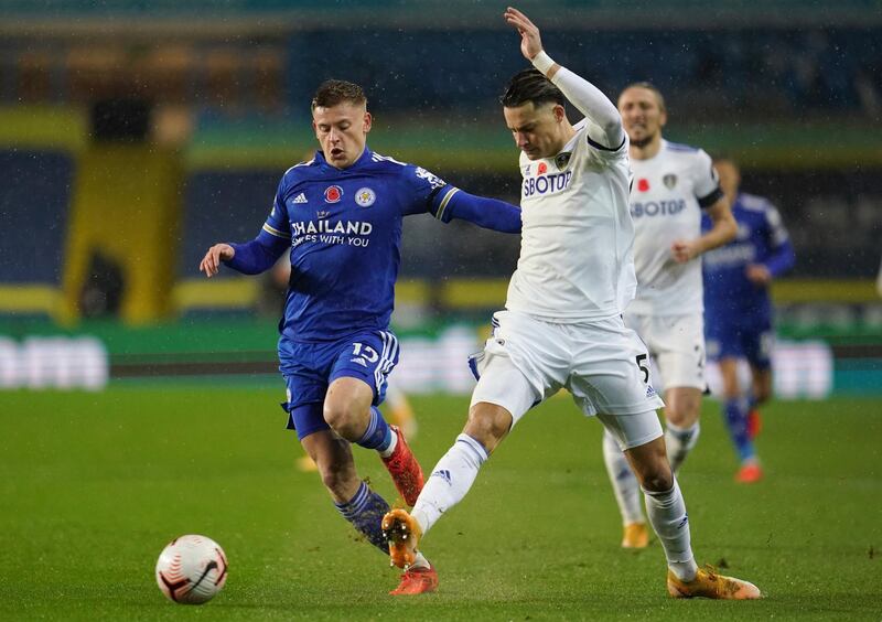 Robin Koch 5 – It was a tough evening for Koch. His awful back pass across his own goal allowed Vardy to intercept the ball and round the keeper for Leicester to open the scoring. Improved in the second half. AP Photo