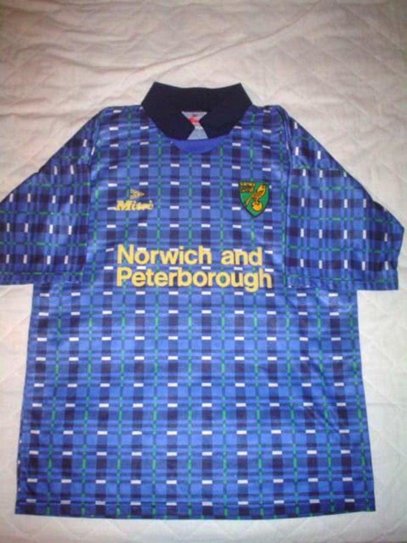 Norwich City 1994-95 Away kit. Courtesy Football Kit Archive