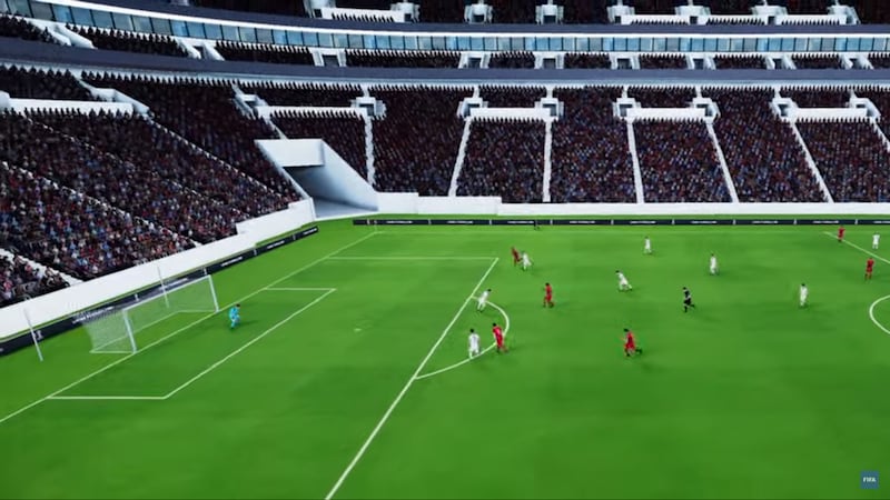 An animated version of events on the pitch created by 10 to 12 cameras that collect up to 29 data points for each player 50 times a second can be accessed seconds after they happen.