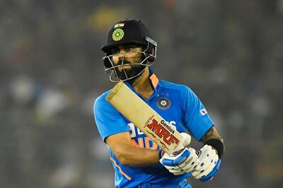 India's captain Virat Kohli plays a shot during the third one day international cricket match of a three-match series between India and West Indies at the Barabati Stadium in Cuttack on December 22, 2019.  - ----IMAGE RESTRICTED TO EDITORIAL USE - STRICTLY NO COMMERCIAL USE-----
 / AFP / Dibyangshu SARKAR / ----IMAGE RESTRICTED TO EDITORIAL USE - STRICTLY NO COMMERCIAL USE-----
