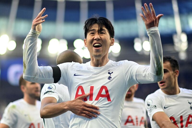 =8) Son Heung-Min (Tottenham Hotspur). Three goals in six games. AFP