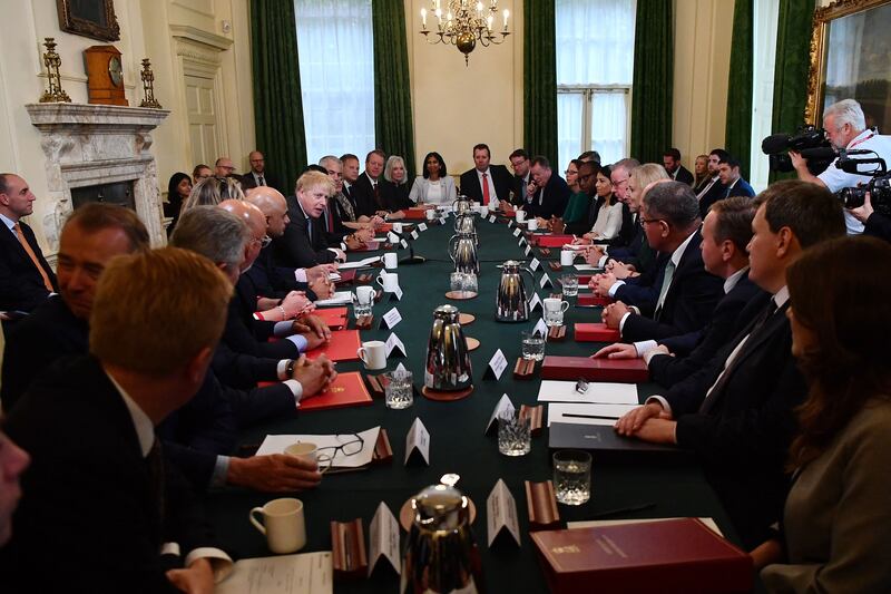 The Cabinet meets at Downing Street. AFP