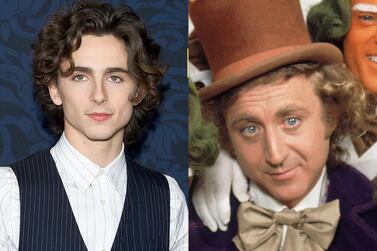 Timothee Chalamet will take on the famous role of Willy Wonka, also portrayed by Gene Wilder in a 1971 film, right, in a 2023 musical from Warner Bros. AP Photo