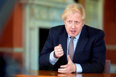 LONDON, ENGLAND - In this handout image provided by No 10 Downing Street, Britain's Prime Minister Boris Johnson records a televised message to the nation released on May 10, 2020 in London, England. The Prime Minister announced the next stage in easing lockdown measures intended to curb the spread of Covid-19. (Photo by No 10 Downing Street via Getty Images)