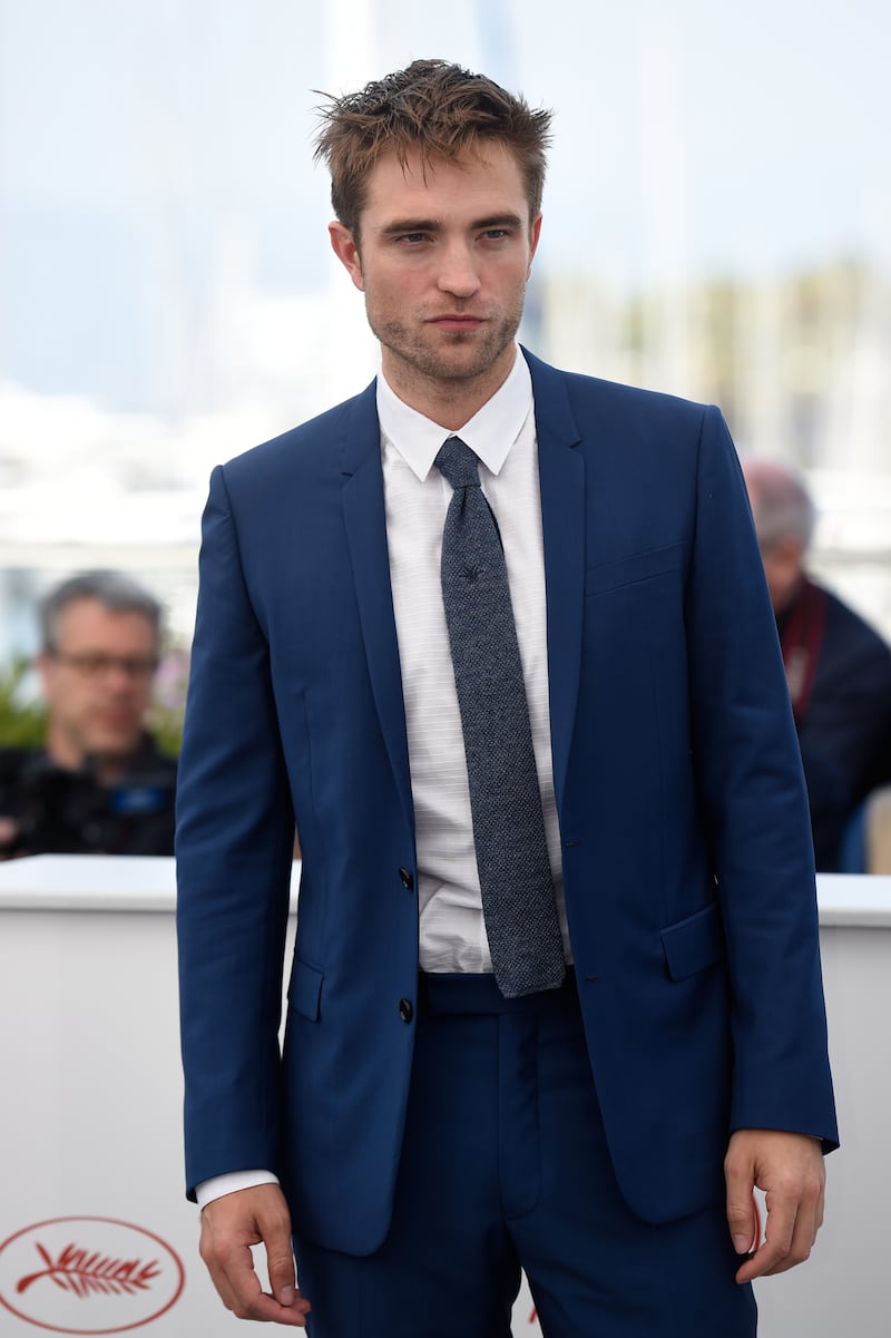 In a slim blue suit at the 'Good Time' photocall during the 70th annual Cannes Film Festival on May 25, 2017. Getty Images
