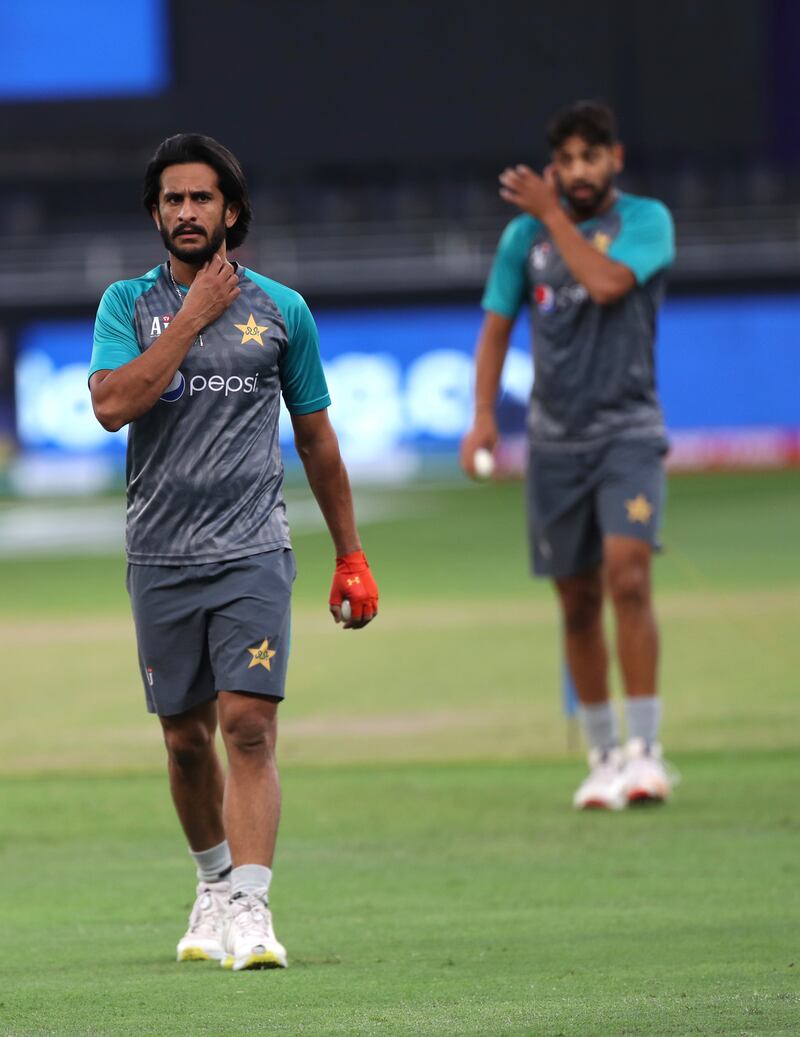 Pakistan's Hasan Ali, left, offers a lot with the ball and bat. AP