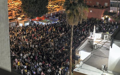 Abu Dhabi, United Arab Emirates - Filipino community gathers in massive numbers for the last day mass held at St. JosephÕs Cathedral in Mushrif. Khushnum Bhandari for The National