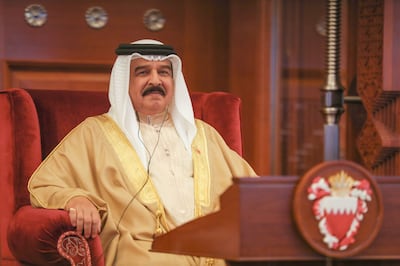 The King of Bahrain, Hamad bin Isa Al Khalifa, was congratulated by UAE leaders. Photo: Bahrain News Agency