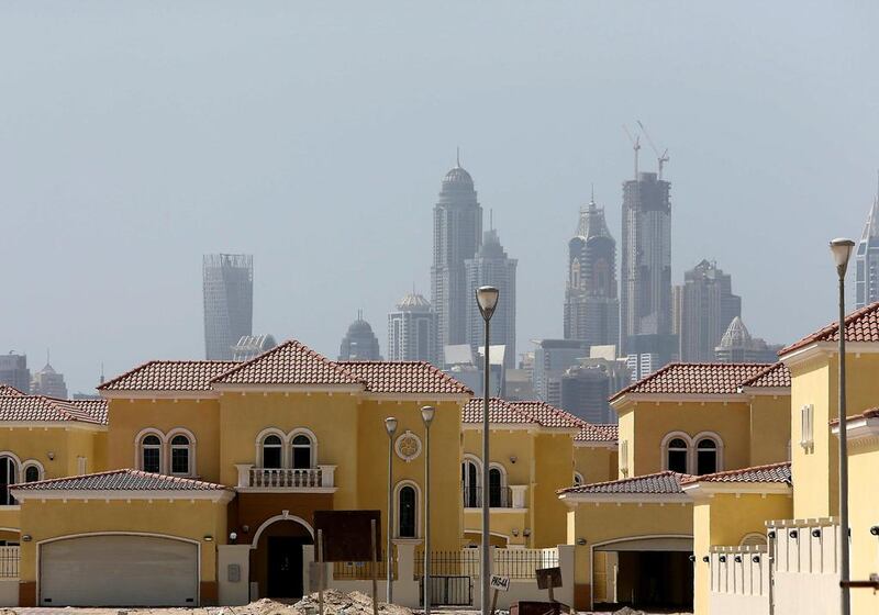 Villas in Jumeirah Park in Dubai. Mario Volpi helps readers with their property issues.  Pawan Singh / The National



