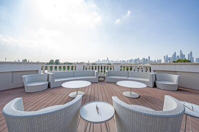 City skyline views from the villa's roof terrace. Courtesy The Urban Nest